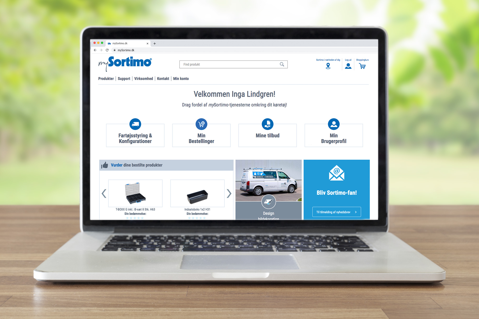 Din side. Dine produkter. Dine servicer.